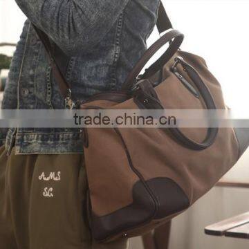 canvas travel shoulder bag for men, men handbag