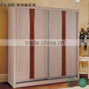 Acid resistant large capacity free samples sliding door wood bedroom furniture wall wardrobe