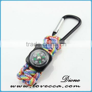 Woven Paracord Lanyard Keychain Outdoor Survival 7 Strand Flintstore Paracord Parachute Cord Lanyard Keyring Carabiner Hook Kits