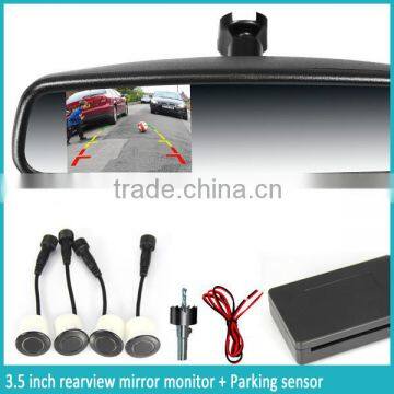 Germid 3.5 inch interior Rearview mirror monitor with OEM Parking sensor