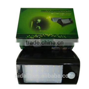 28 Led White Color Round Triangle Lampshade 2200mah Ni-MH Battery PIR Sensor + Light Control Solar Led Wall Light photo-6