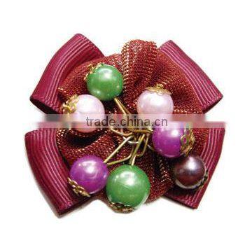 Goody Ribbon Bow With Big Beads for Shoe Accessories photo-5