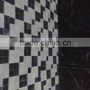 Marble Black & White Mosaics Pattern