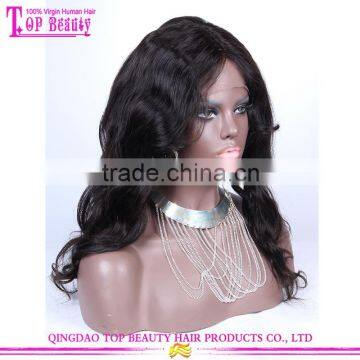 Brazilian Body Wave 18 Inches Middle Part Wholesale Cheap Human Hair Full Lace Wig