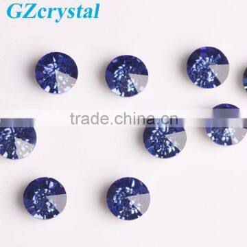 round faceted loose crystal stone, crystal diamond stone, clear glass stones