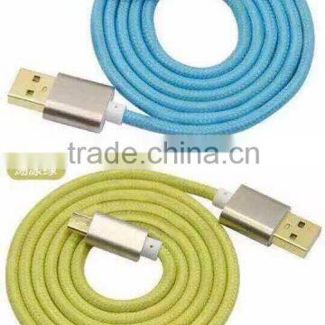 Pure Color Weaved USB Cable 104 Copper Lines Micro USB Cable Fast Charge Micro USB Data Cable photo-5