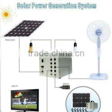40W small solar electricity generator system /rechargeable solar home lighting system/ solar lighting kit with led light