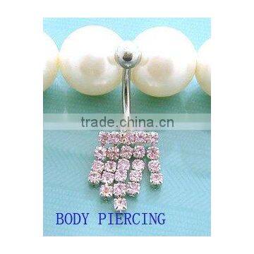 Shinning charm crystal navel belly ring female body piercing jewelry