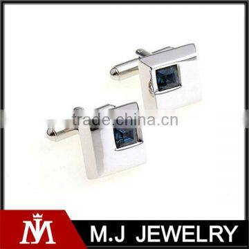  customized latest metal silver jewelry square australia crystal cufflinks for mens shirts