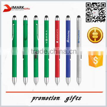 new design slim ballpoint pen with stylus promotion stylus ball pen