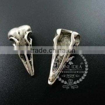 32*15mm Vintage Antique Silver Metal Heavy Duck Head Skull Pendant Charm 1830066 photo-4
