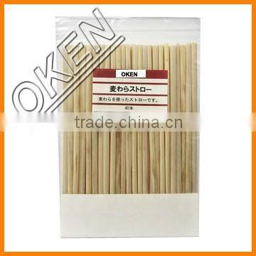 2016 new eco-frioendly wheat drinking straws