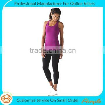 Custom woman yoga gym tank top OEM fabric sublimation sport tank top