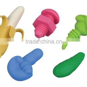 Custom shaped reusable silicone bottle stopper