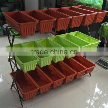 plastic garden flower pot set