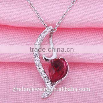 Hot Selling 925 sterling silver plated gemstone pendant jewelry wholesale