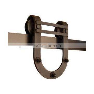 North American market sliding U shaped barn door hardware hanging rollers