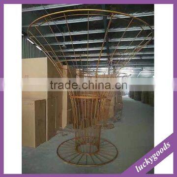 Huge Gold Metal Flowerpot Stands Wedding Stage Decoration Metal Stand photo-2