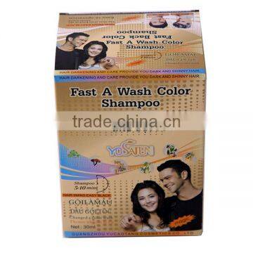 Organic Temporary Non Ammonia Hair Dye/Fast Magic Color Dye /Herbal Ingredient Black Hair Shampoo