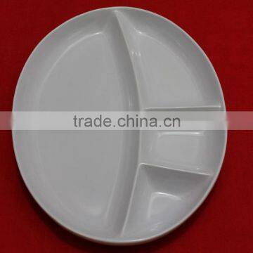 Malaysia Made Melamine 4 Compartments Oval Food Plate photo-3