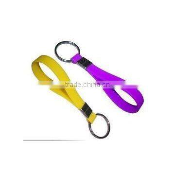 wristband keychain promotion silicone bracelet keychain