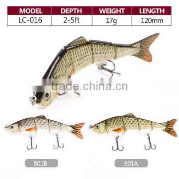 hard body plastic artificial bait jointed swim fishing lures