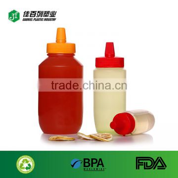 500g PP Semi-transparent cheap plastic honey squeeze bottles bpa free