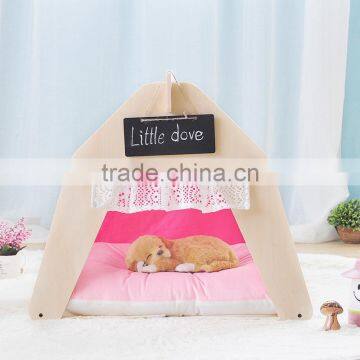 Customized Logo Linen Pet Teepee Tipi Tent House Bed Carrier for Sale photo-2