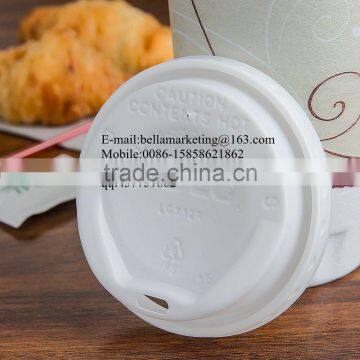 White/Black Plastic PS Paper Cup Lid, The Gourmet Lid Hot Cup Lid photo-3