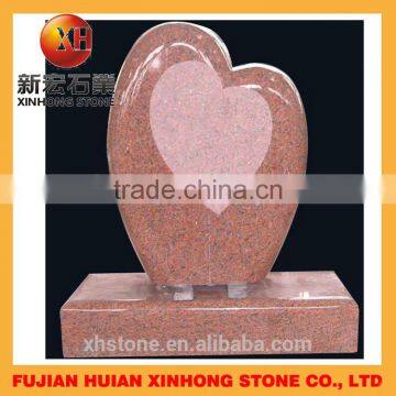 cemetery ornaments granite red heart shaped tombstones