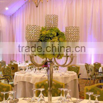 CRYSTAL candle holder , CANDELABRA CENTERPIECE FOR WEDDING