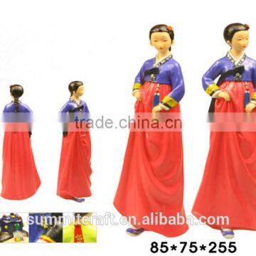 Creative red traditional skirt hanbok hot sale resin south korean souvenir