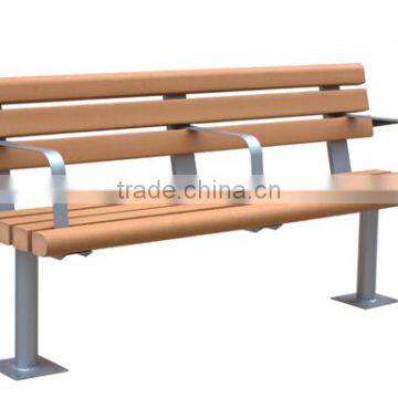 Outdoor Wooden Public Seating Bench photo-4