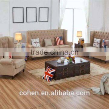 2016 New Arrival European Beige Fabric Sofa Designs With Crystal Buttons SF004 photo-2