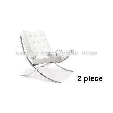 Living Room Furniture Black/white Leather Leisure Lounge Chair (EOE Brand) photo-2