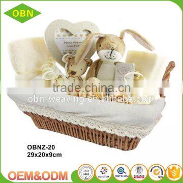 Food Safe Grade Woven Fruit Tray Wicker Rattan Bread Basket With Handle photo-3