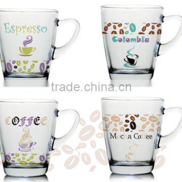 6oz 8oz 10oz 12oz Caffe Latte Espresso Cappuccino Color Printing Coffee Mug Drinking Glass Mug With Han photo-2