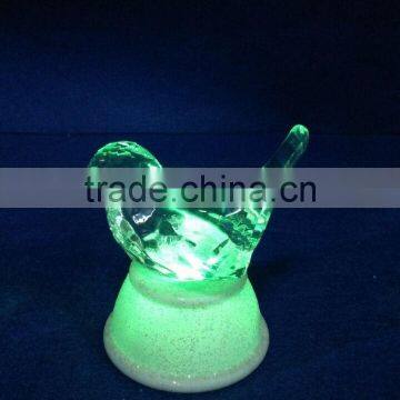 Craft LED 7colors Changing Acrylic Crystal Animal Toys Birds Gift for Sale photo-2