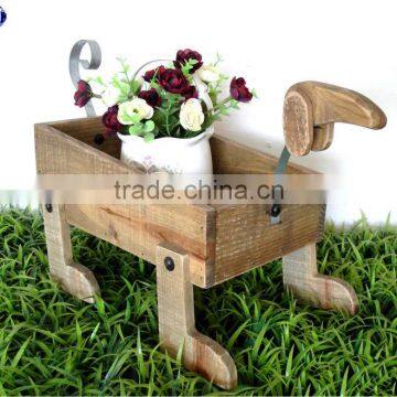 Mini Wooden Cart for Flowers and Plants