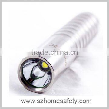Rechargeable Stainless Steel 1200lm Cree Led Light Torch