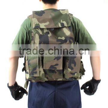 Camouflage Woodland Green Tactical Vest With Pen Flash Light Magazine Pouch for Front Rear photo-5