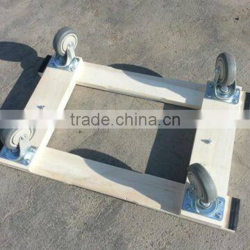 Four Caster Wheel Wooden Tool Cart Machines Moving Carrier photo-3