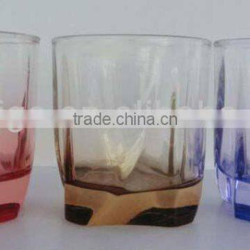 GH260 Glass Drinking Cup with colorful spray