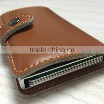 Multi Function Genuine Leather/PU Leather & Aluminum Credit Card Holder Slim Metal RFID Protector Wallet photo-2