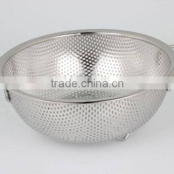 25.5cm 40.5cm Stainless steel Colander with two handles for rice / fruit / vegetable