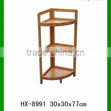 Cheap 3- Tier Bamboo Bathroom Corner Shelf