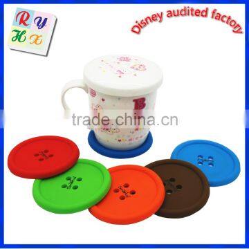Coasters Retro Translucent Lace, Silicone Insulated Pad, Heat-resistance