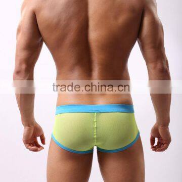 Without Logo Hot Sexi Photo Image Of Transparent Mesh Men Underwear Briefs Custom SC16 photo-2