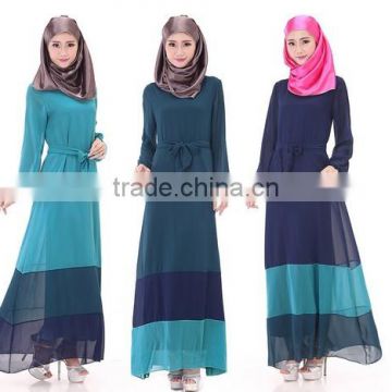 new fashion long sleeve hijab muslim long dress chiffon