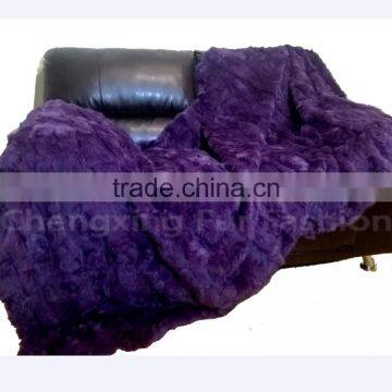 CX-D-11D Style Winter European Genuine Rex Rabbit Fur Bedding Set photo-4